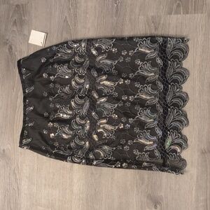 Barami black sequined vintage skirt size 4